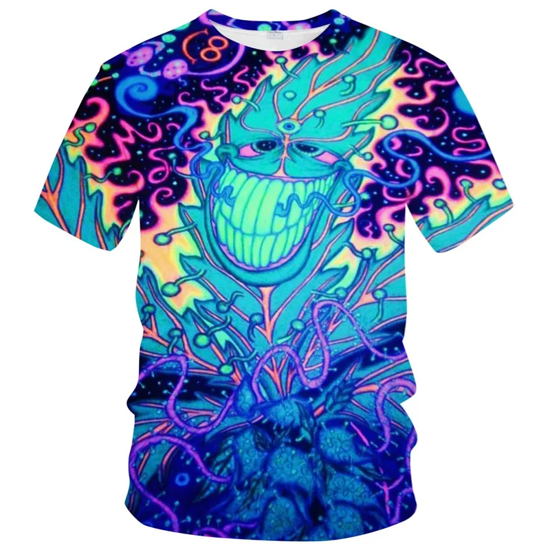 Abstract Tie Dye Graphic T Shirt for Men y2k Streetwear Tops 3D Printed Casual T-shirt Summer Pop Womens Clothing Funny Kids Tee