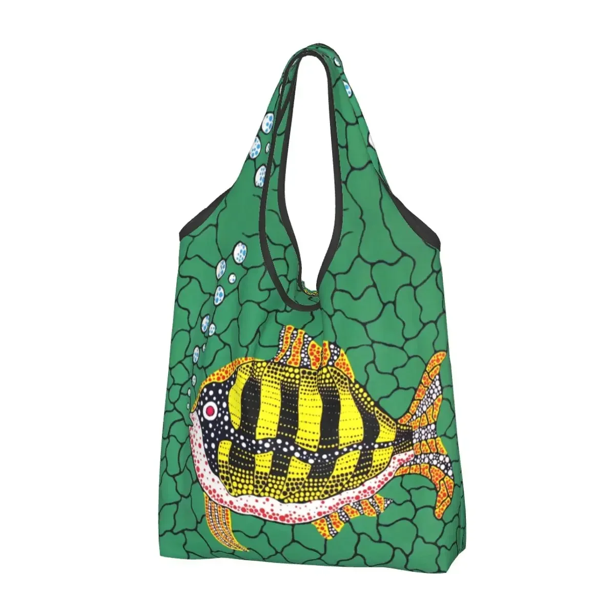 

Kawaii Yayoi Kusama Abstract Art Shopping Tote Bags Portable Grocery Shoulder Shopper Bag