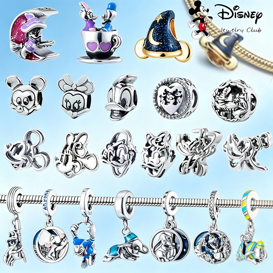 

Hot Sale Disney Mickey and Minnie/Magician Hat/Donald Duck/Vinda Helmet Collection Fit Original Bracelet Jewelry Gifts For Fans.