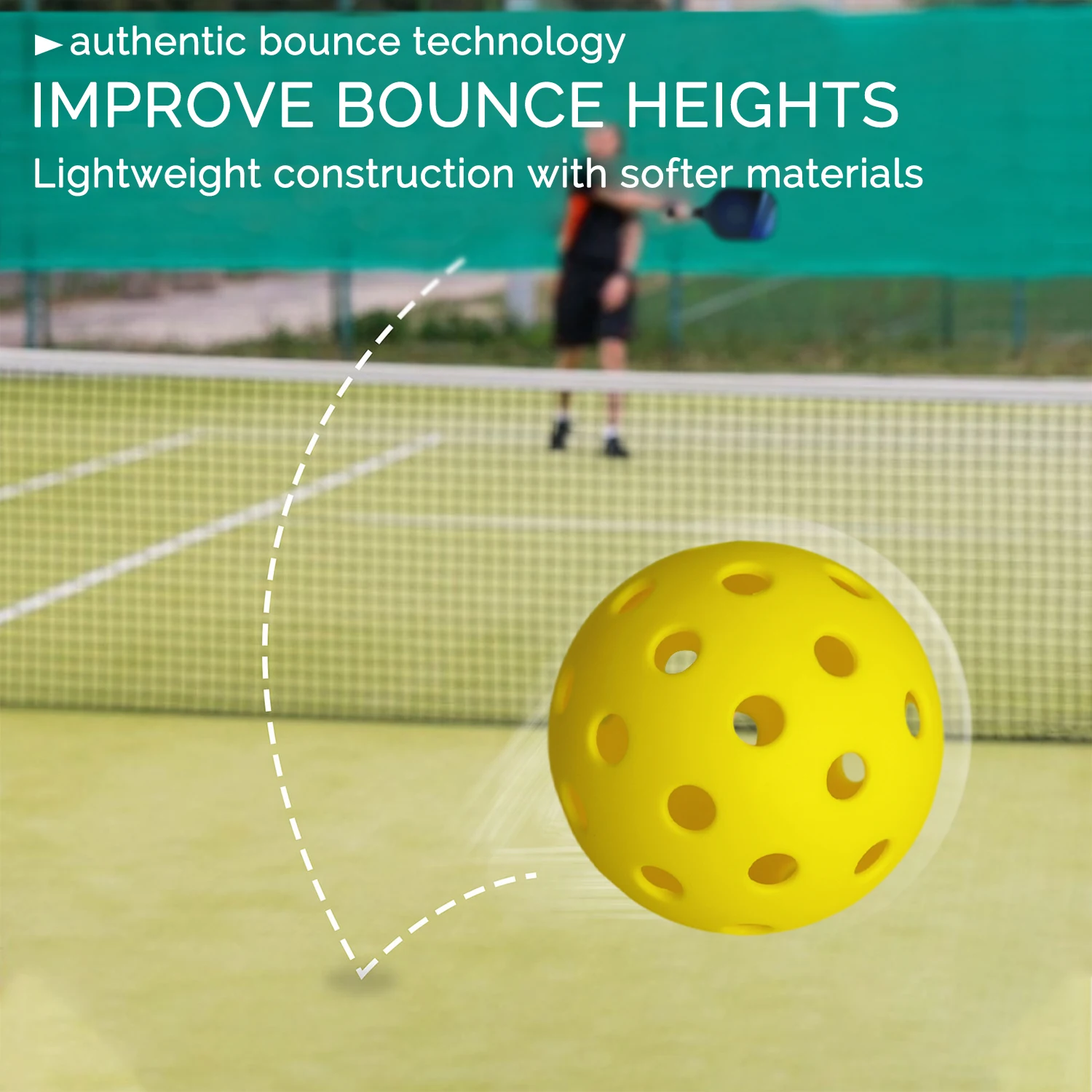 Professional Elastic Training Pickleball, High Elasticity Pickleball With 40 Holes, Lightweight Durable Ball With Storage Bag