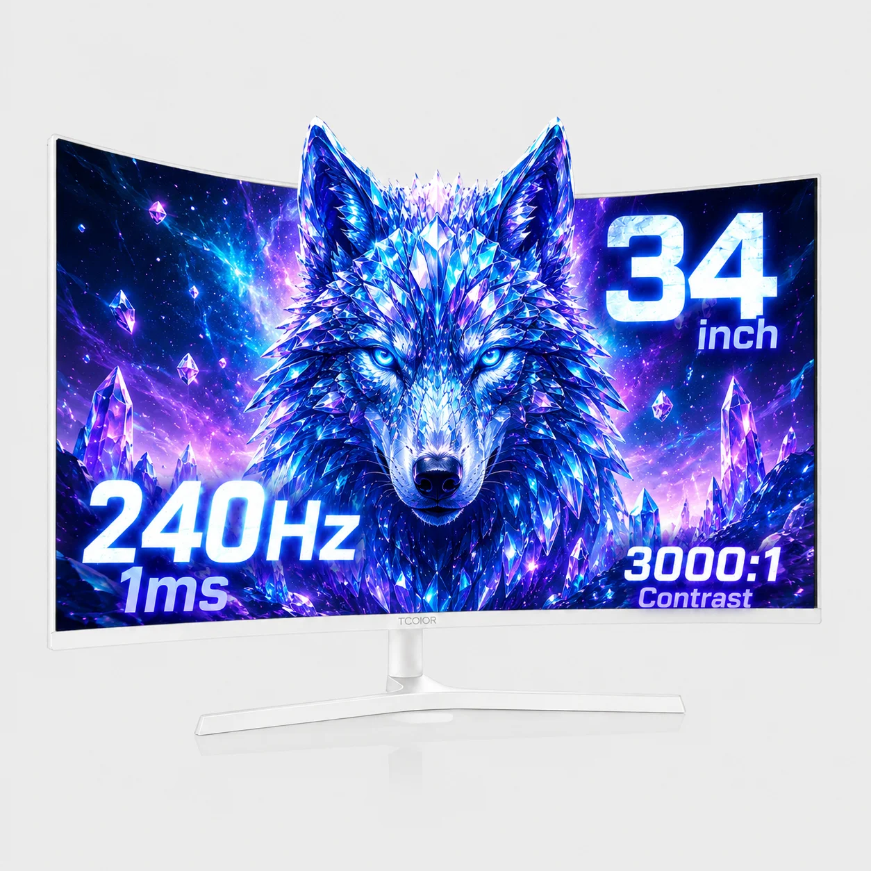 34" Curved 240Hz Gaming Monitor 4K 1500R Curvature Resolution  FreeSync Premium 100% sRGB Ultra-Wide 21:9 Esports Display pc