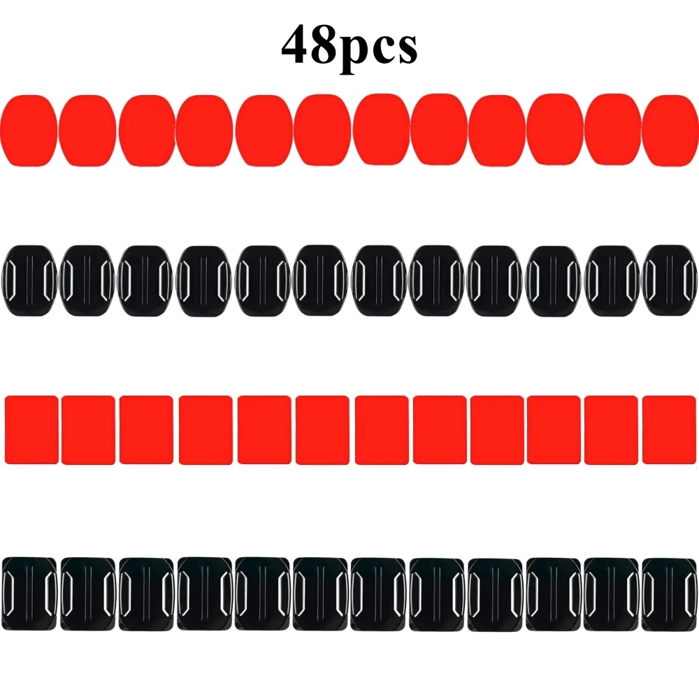 Sticker Adhesive With Flat Curved Mount Set for Go pro Gopro Hero13 12 11 10 9 8 Dji Action Camera Accessories Stickers Pack
