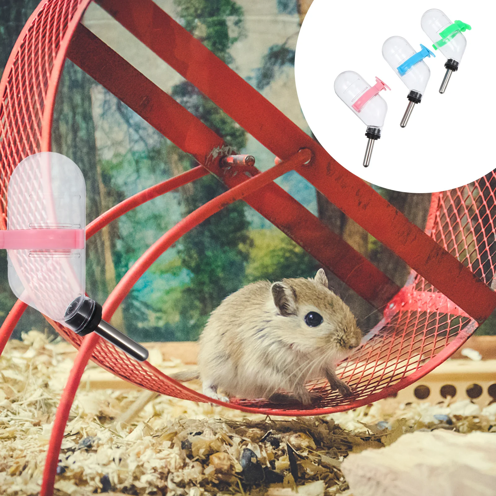 

3Pcs Automatic Water Feeders Environmental Friendly Pet Water Feeding Supply for Hamster Bunny Puppy Small Pets