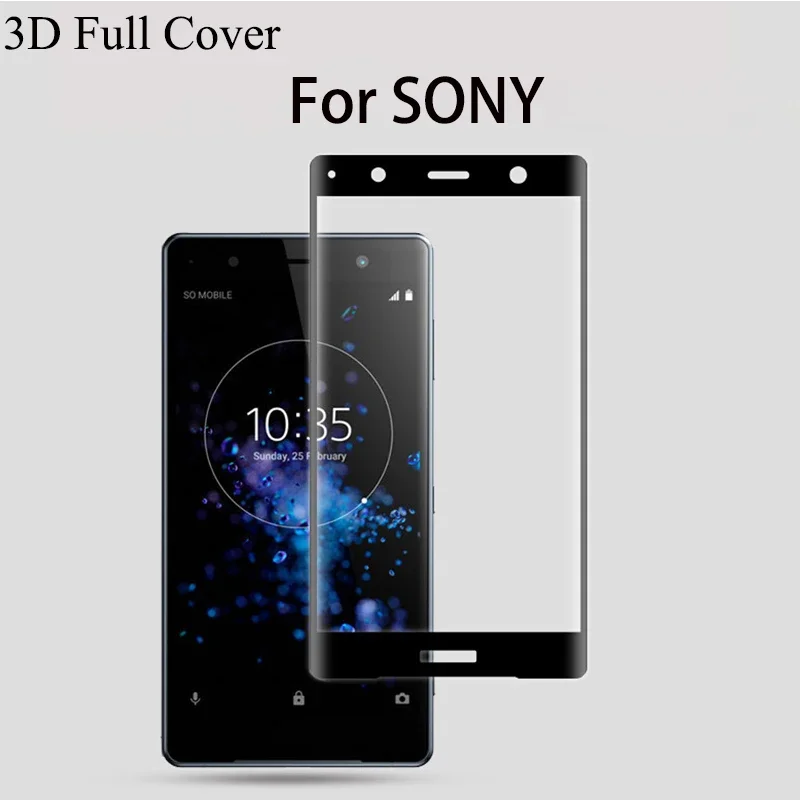 3D Tempered Glass for Sony Xperia XA XA1 XA2 Ultra Plus X XP XZ XZ2 XZS XZ1 Compact Premium Glass Curved Full Cover For Sony 4D