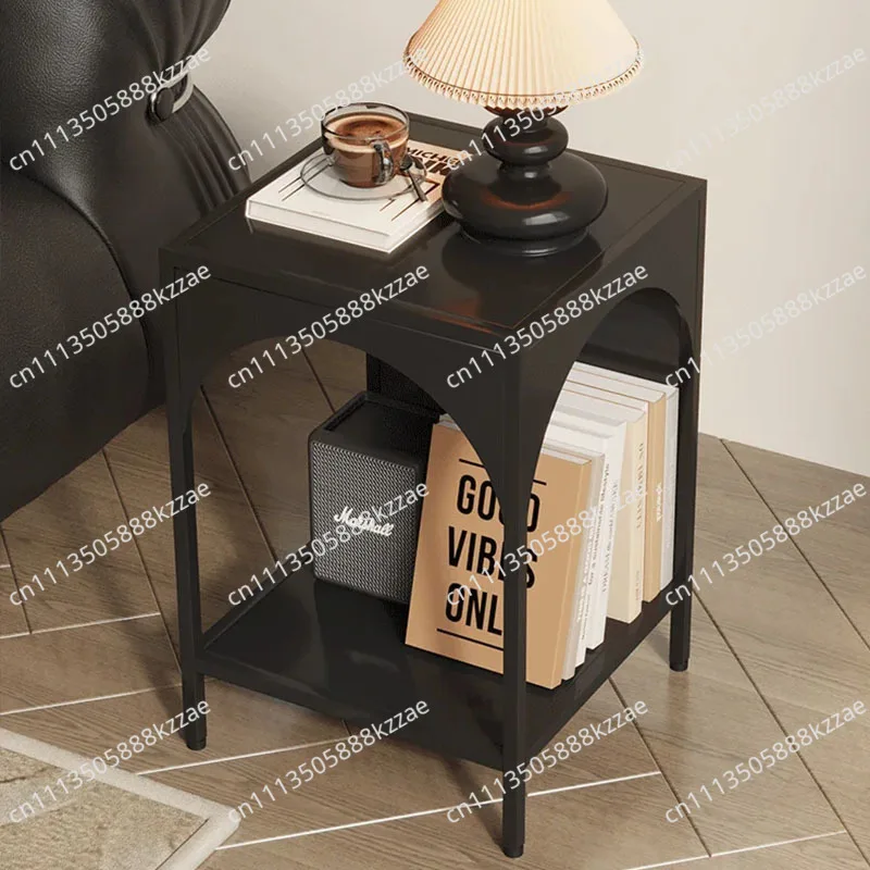 Nordic Metal Coffee Table Modern Side Tables With Storage Space Creative Landing Rack Bookshelf Bedroom Side Table Living Room