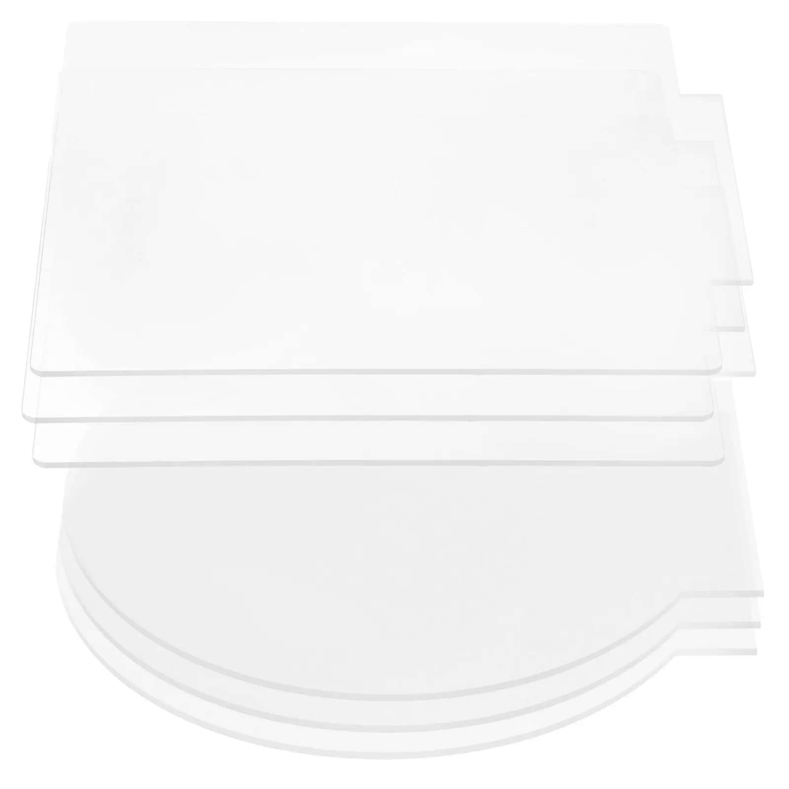 

6Pcs Acrylic LED Lamp Board Wear-Resistant Round Square DIY Light Plates Perfect for DIY Lamps and Gifts LED Lamp Board