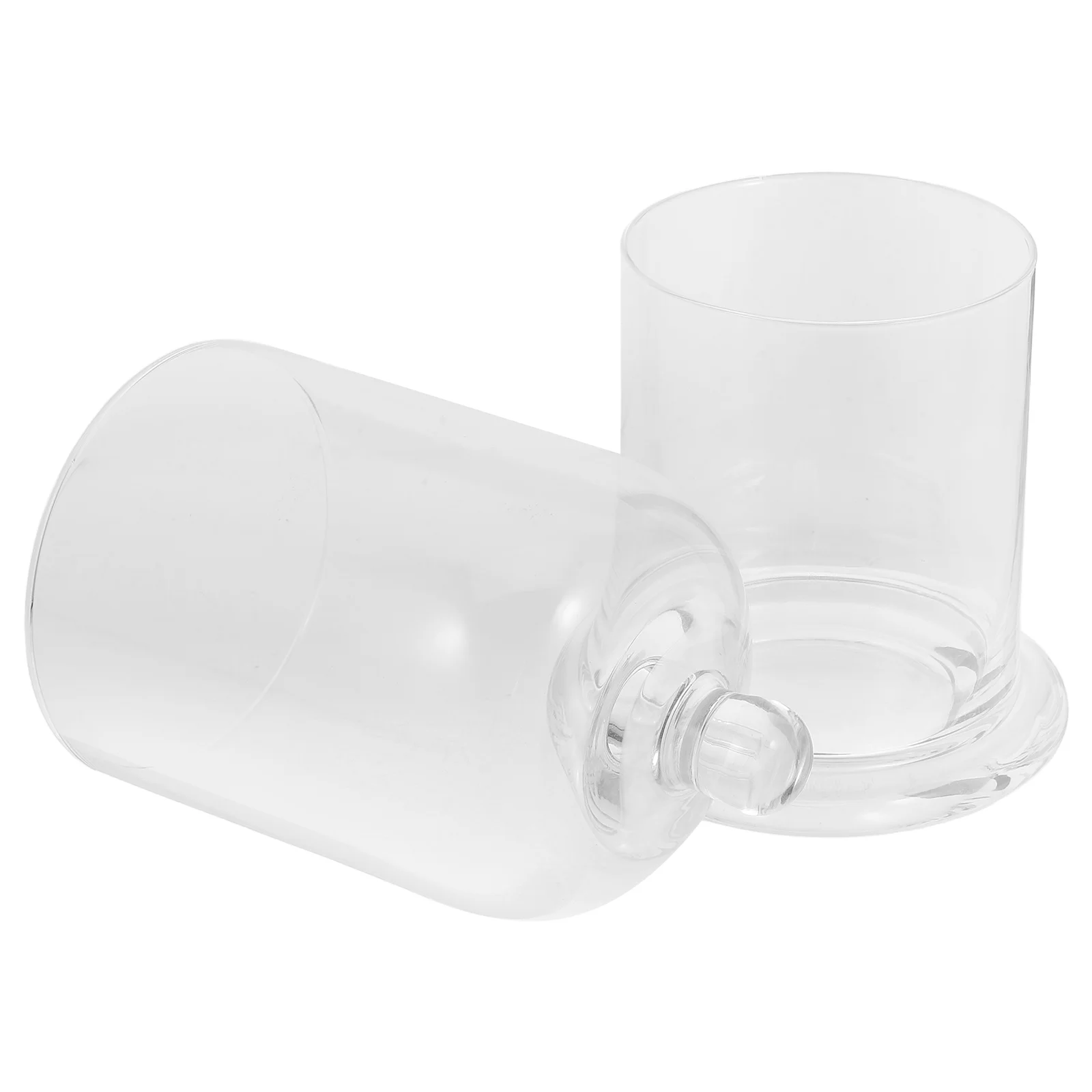 

1Set Romantic Candlesticks Home Decor Practical Glass Cup Glass Cup Romantic Candlesticks