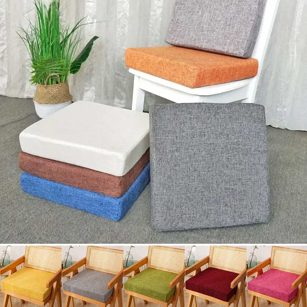 

Linen Cotton Linen Cushion High-density Sponge Cushions Thickened Chair Cushion Window Cushions Floor Cushion Coussin En Éponge