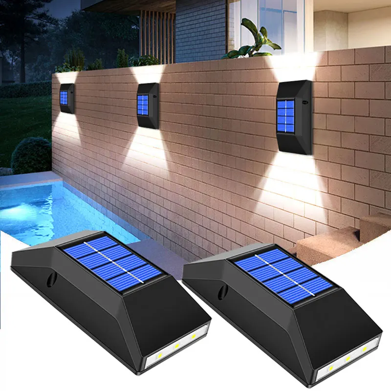 

Solar Led Light Outdoor Garden Decoration Waterproof Lights 12/6 LED Solar Wall Lamps Garden Street Landscape Balcony Decor