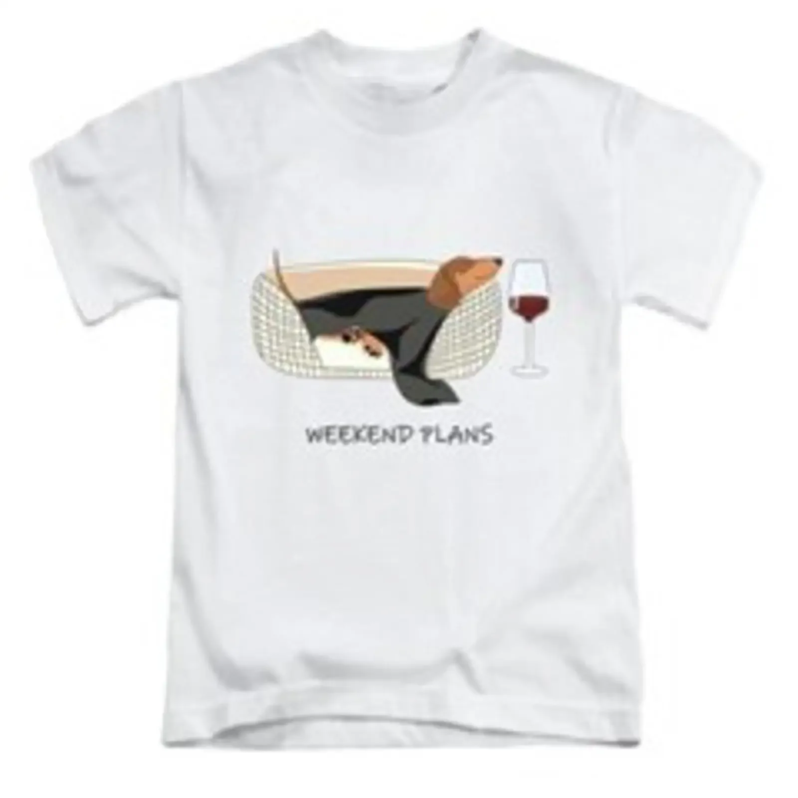 Camiseta con estampado gráfico de Dackel, diseño 'Planes de fin de semana' y 'Hund & Wein', divertida y linda, para adultos, nueva, vintage, lavada, cómoda, casual
