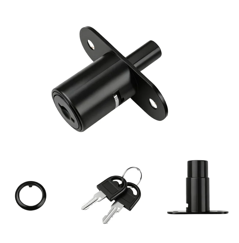 Zinc Alloy Sliding Door Lock Designed for Top Mount Installation on For Cabinet Wooden and Sliding Metal Doors