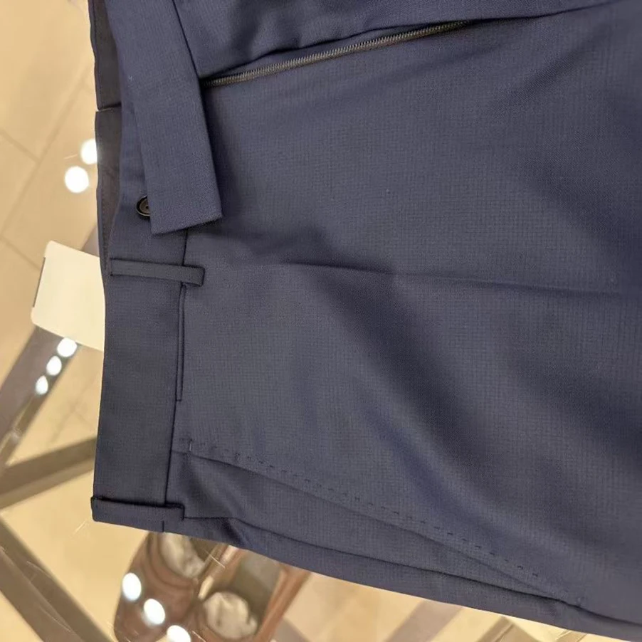 Luxury Woolen Casual Men's Busin Pants Tailored Fit Italian Spun Wool Straight Leg Faionable Urban Sle Autumn Wear