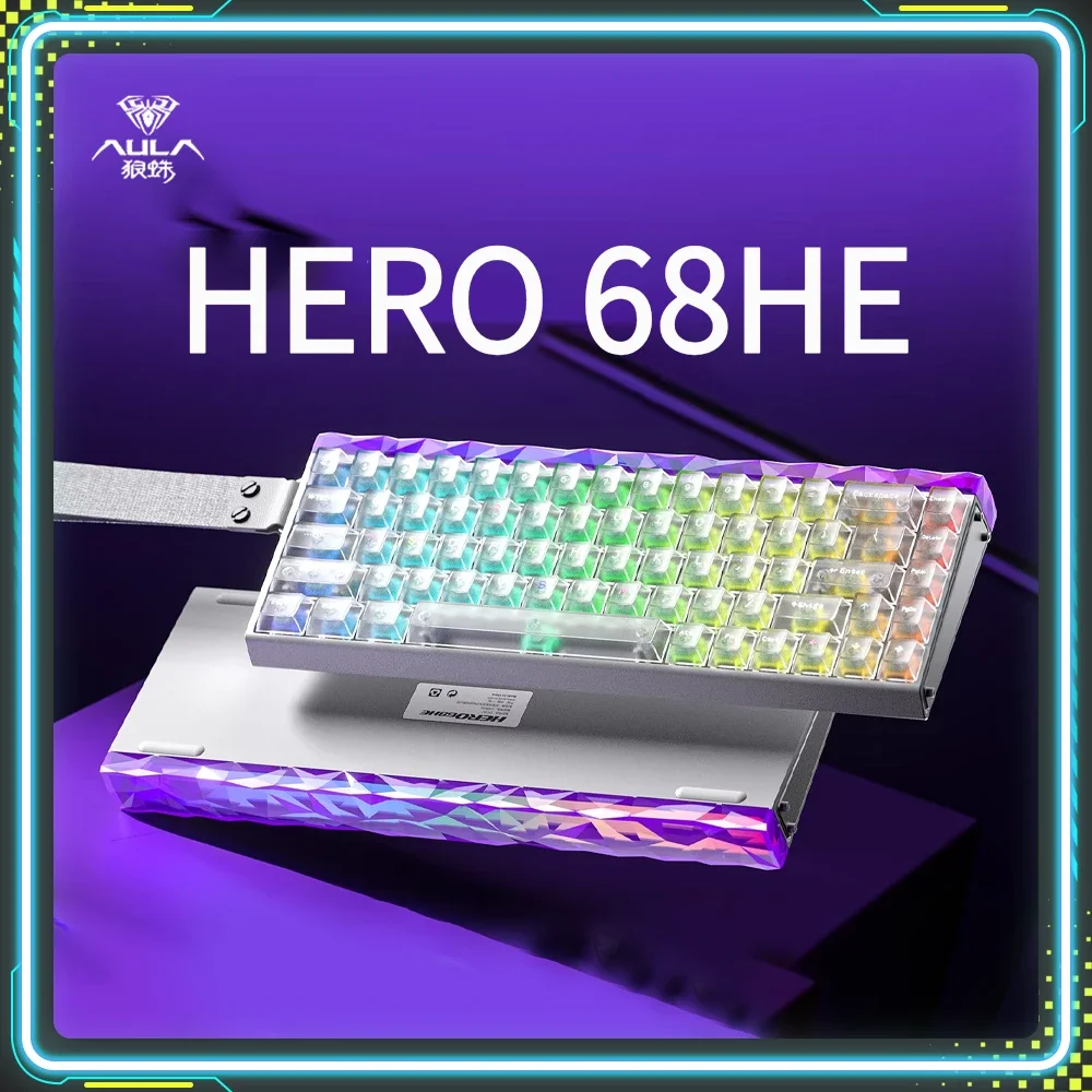 AULA HERO 68HE/ULTRA Magnetic Switch Gaming Keyboard Low Delay Custom Wired Mechanical Keyboard PC E-Sports Accessories Gifts