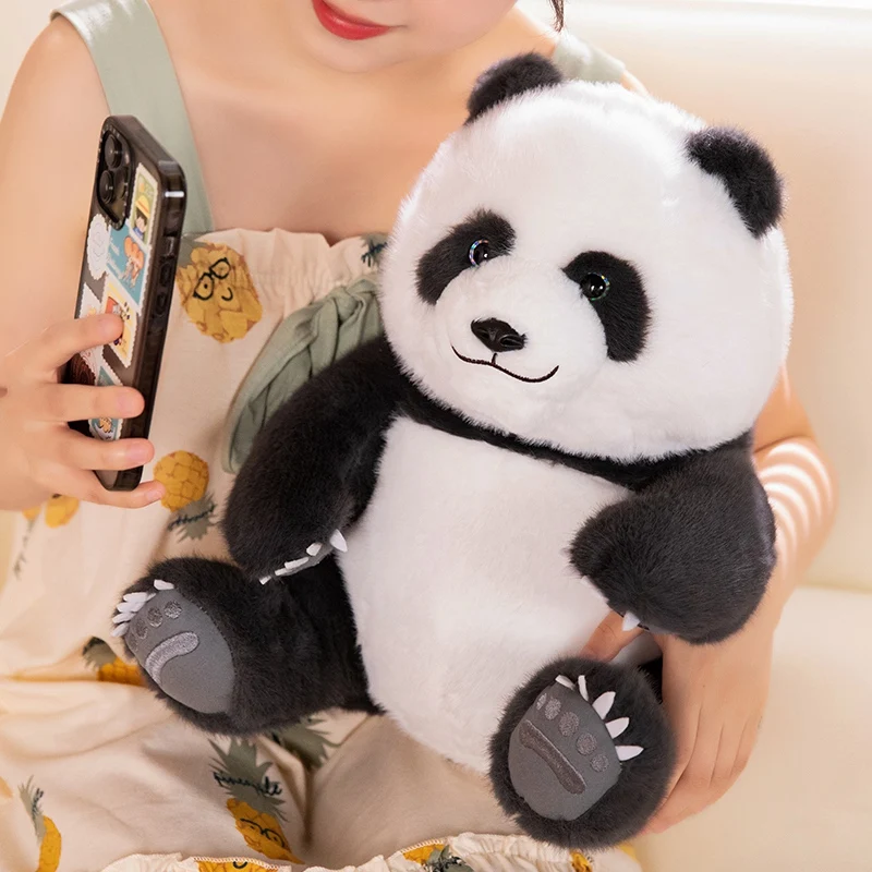 30/40/50cm Cartoon Fatty Round Giant Panda Fubao Qizai Plush Toy Kawaii Stuffed Animals Brown Bear Soft Hug Pillow for Kids Gift