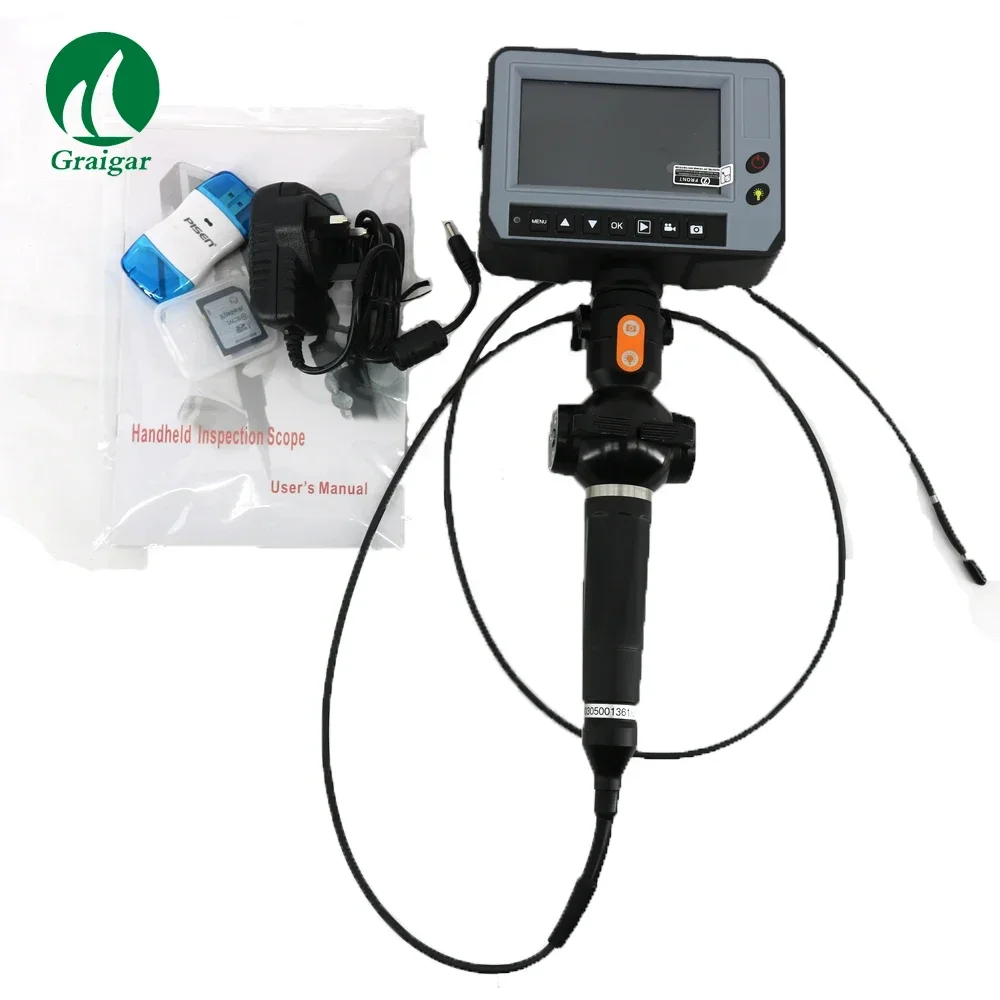 DR4540F 4,3 ''LCD industria vídeo serpiente endoscopio 4 vías cámara de inspección boroscopio portátil OD 4,0 Mm endoscopio Industrial 1,5 M