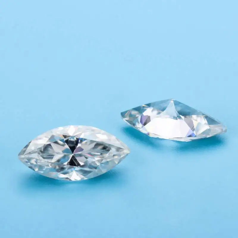 High Quality Moissanites Clear White GH Color 4x8-8x16mm Marquise Cut  Diamonds for Pendant Making