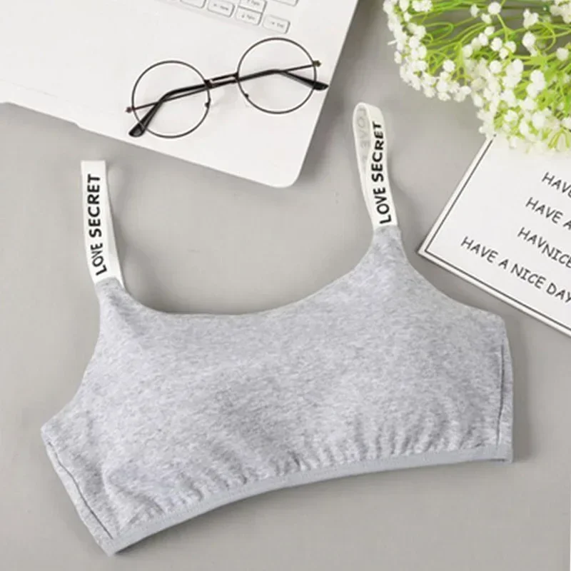 Sexy seamless detachable padded sling cotton bra casual letter printing bra fitness breathable ladies bra