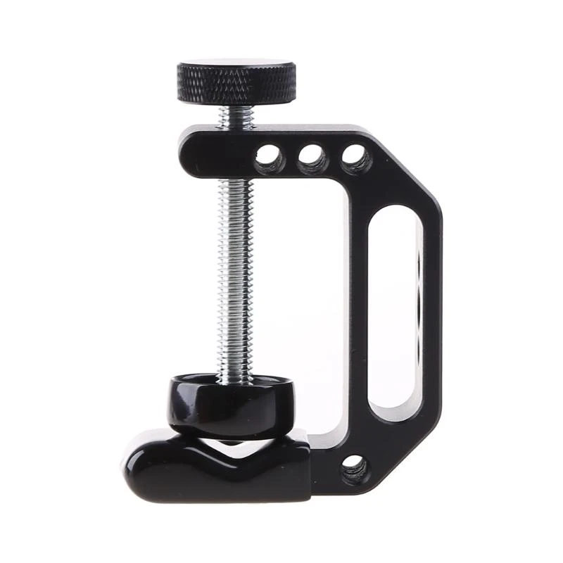 090F Photography C-Clamp Desktop Clip Mount Holder Stand with 1/4" 3/8" Thread Hole