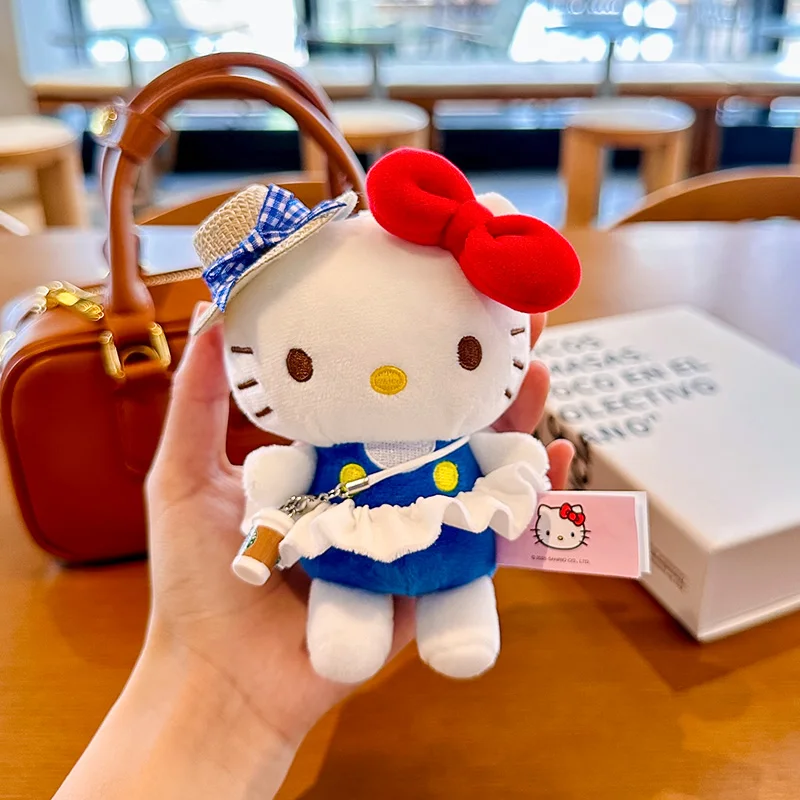 Hello Kitty Kawaii Bag Pendant Fashion Girl Heart Doll Keychain Cartoon Backpack Pendant Doll Women Accessories Gift Toy