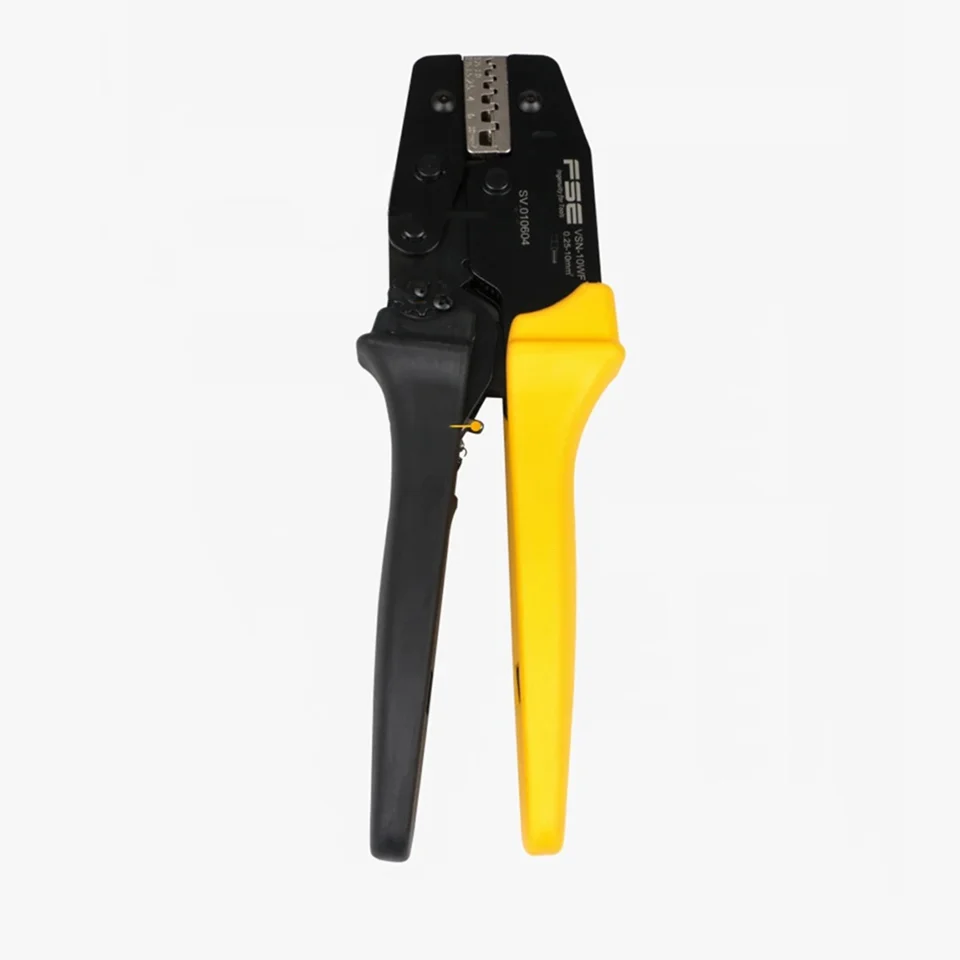 

Self-Adjustable Ratchet Ferrule Crimping Tool, Terminal Crimper Pliers for Insulated & Non-Insulated Electrical Connectors VSN