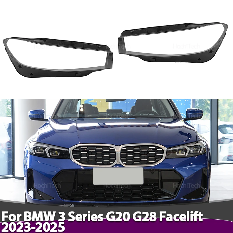 

Car Headlight Cover for BMW 3 Series G20 G28 Facelift 2023 2024 2025 Lampshade Bright Shell Head Lamp Lens Covers
