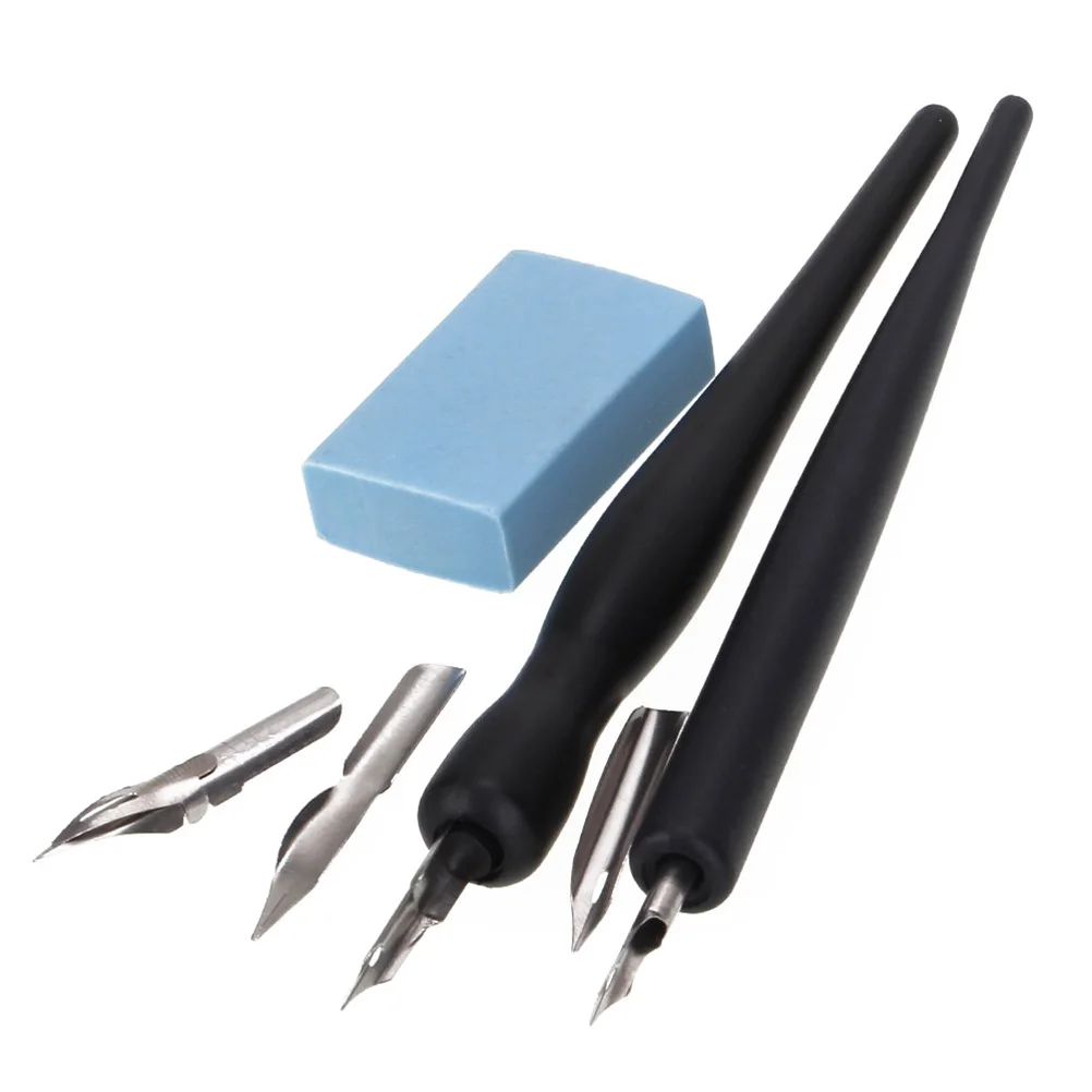 

Cartoon dip pen set Cartoon pen nib Cartoon drawing rubber Cartoon pen handle Cartoon pen set