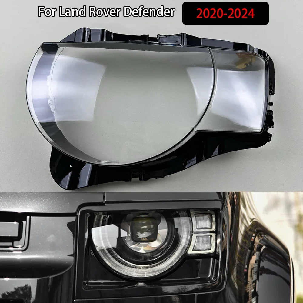 For Land Rover Defender 2020-2024 Lamp Cover Headlamp Shell Transparent Lampshade Headlight Shade Lens Plexiglass