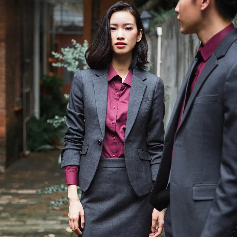 Busin Profional Suit Set for Men And Women Hotel Work orm Ss Stf Spring Autumn New Arrival Formal Wear