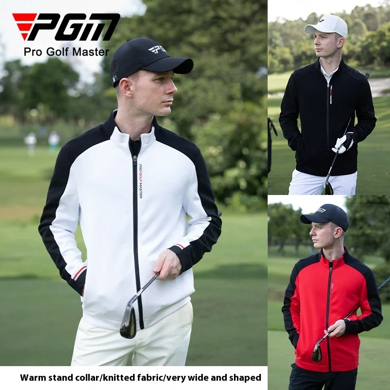 

PGM Golf Wear мужское пальто Трикотажная спортивная ткань теплое спортивное пальто со стоячим воротником и соответствующим цветам