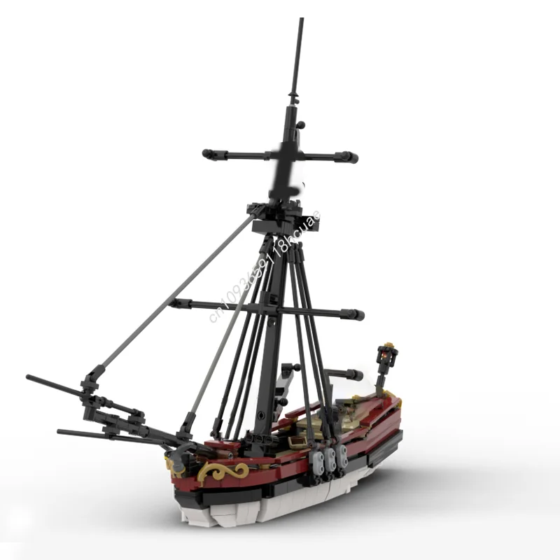 662 pièces MOC Privateer Cutter Hawk Piratesed modèle blocs de construction jouets d'architecture assembler bricolage idée cadeau de noël brique enfants