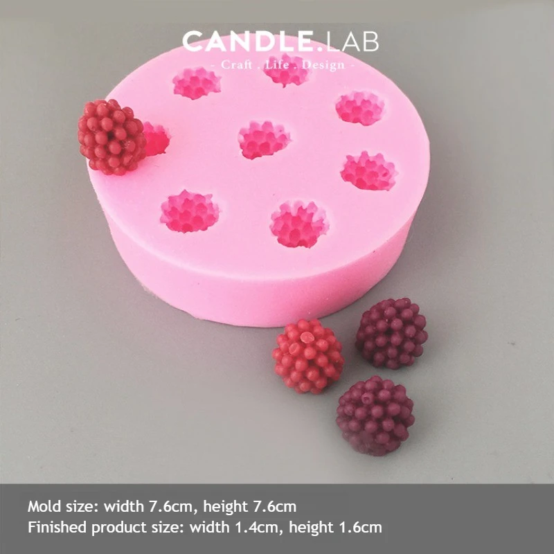 WHISKER | Berry Candle Mold CANDLE. LAB | Cute DIY Scented Candle Dessert Cake Gourmet Raspberry Silicone Mold Studio Wholesale