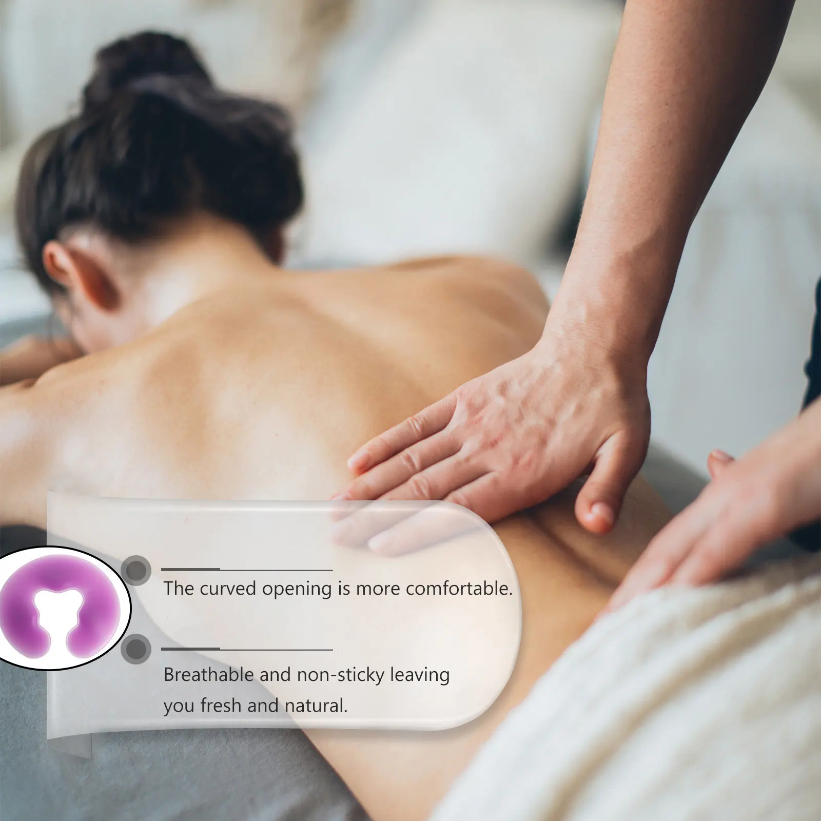 

Многоразовая силиконовая U-образная подушка для лица, моющаяся, для спа-процедур, массажа шеи и спины, для салонов красоты