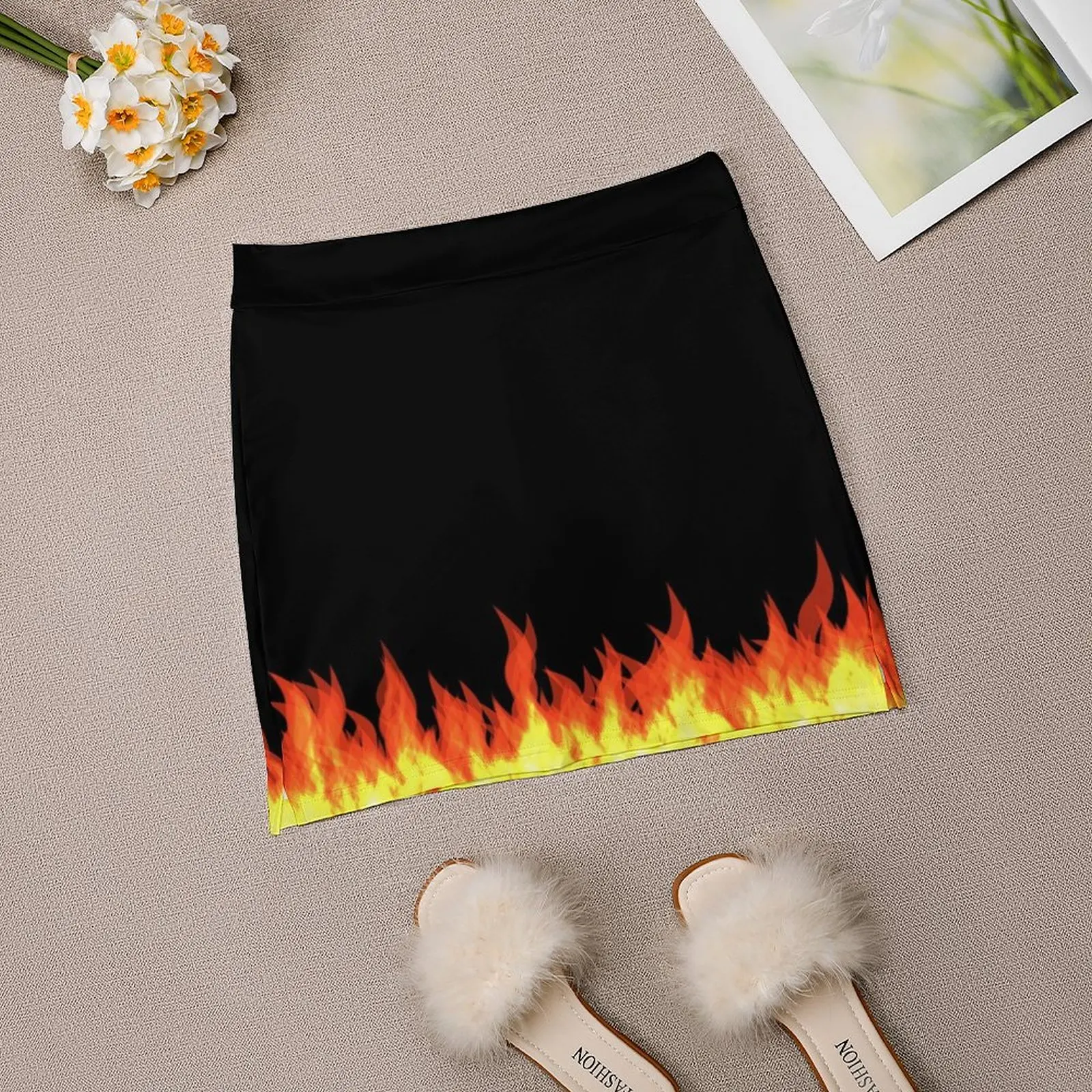 Flame-minifalda para mujer, faldas de lujo, vestidos de noche, verano, 2024, 2024