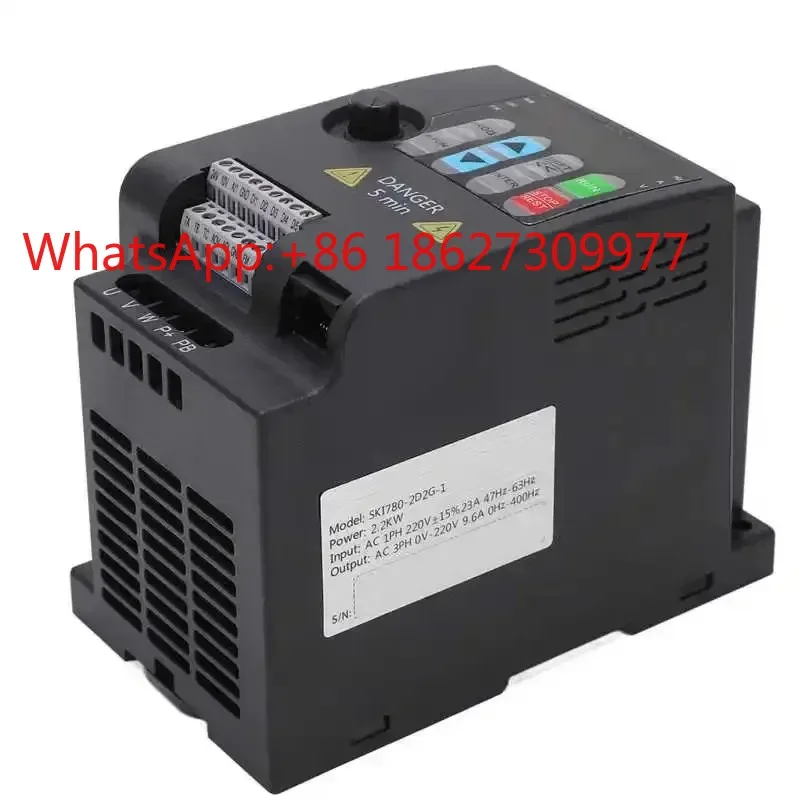 Variable Frequency Drive 2.2KW Single Phase To 3 Phase VFD Mini Frequency Inverter AC 220V Input AC 0‑220V Output