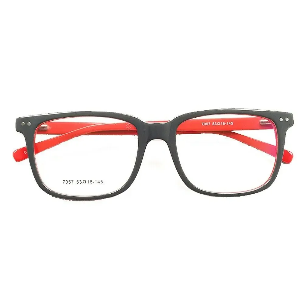 Hand Made Women Square Eyeglass Frame Men Optical Glasses Frame Full Rim Vintage Acetate Prescription Spectacles Red Eyewear