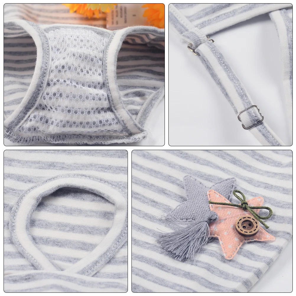 

Adorable Stripe Dog Diaper Pantie for Menses Pet Pants Breathable Permeable Sanitation Home Furnishings Protection