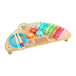 Wooden Xylophone Toddlers Drum Set Kindergarten Creativity Musical Instrument Toy for Toddlers Ages 3 4 5 6 Years Old Boy Girl