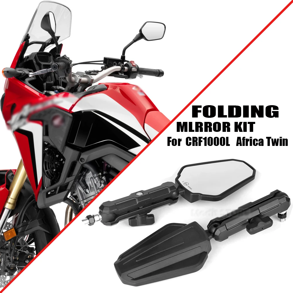 

For Honda CRF1000L CRF1100L CRF 1100L Africa Twin Motorcycle Rearview Mirror Adventure ADV Foldable Side Mirrors Accessories