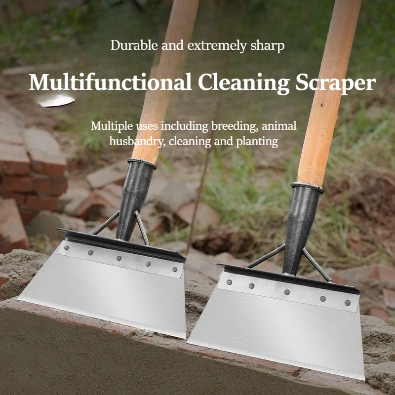 Duty Manganese Steel Scraper Shovel, Livestock Manure Removal, Snow Clearing, Wall Peeling & Cement Ground Cleaning Farm Tool