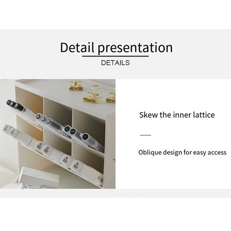 RISE-Multifunctional Pen Holder Storage Box Drawer Multi-Layer Dustproof Desktop Office Supplies Storage Box