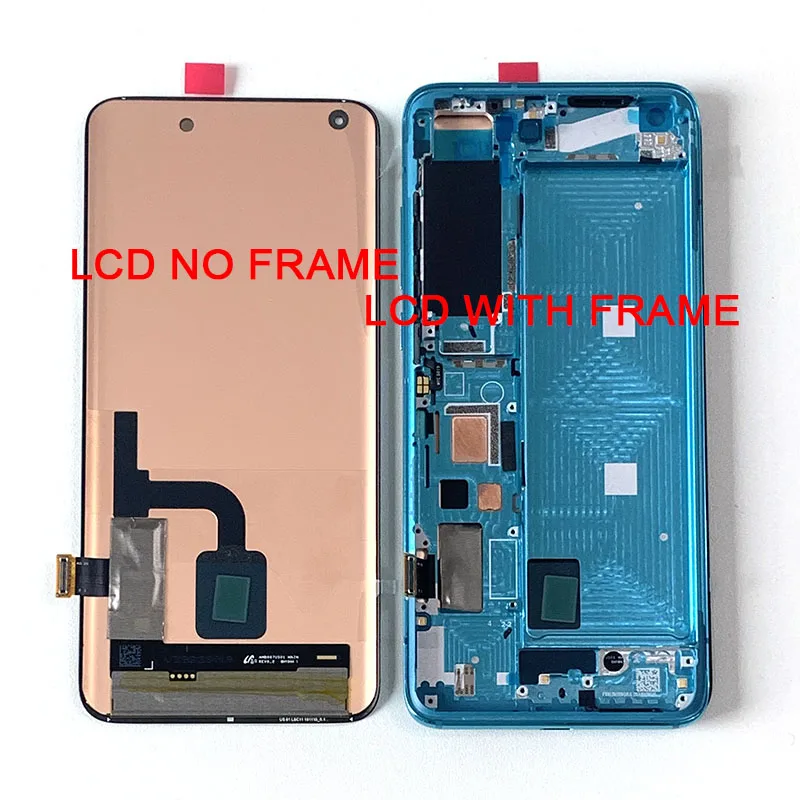 6.67  Original  Amoled For Xiaomi Mi 10 LCD Screen Display+Touch Panel Digitizer+Fingerprint For Xiaomi Mi10 Pro LCD Frame