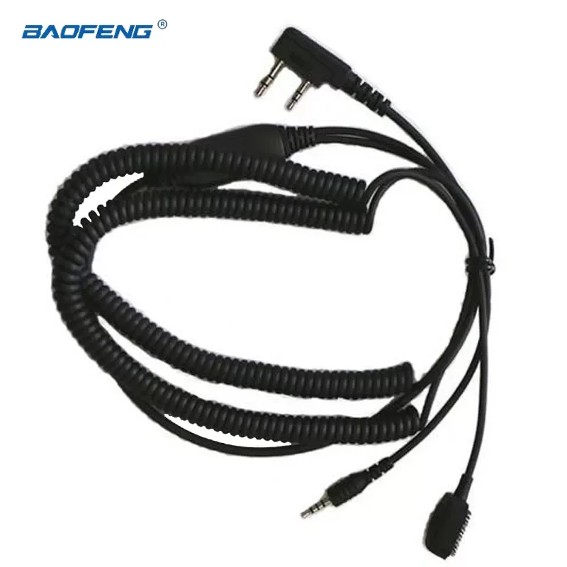 

Baofeng 2 Pin K-Type Splitted Separate Cable To V3 V6 V8 Helmet Bluetooth Headset Connect for UV-5R UV-82 888S Kenwood TYT Radio