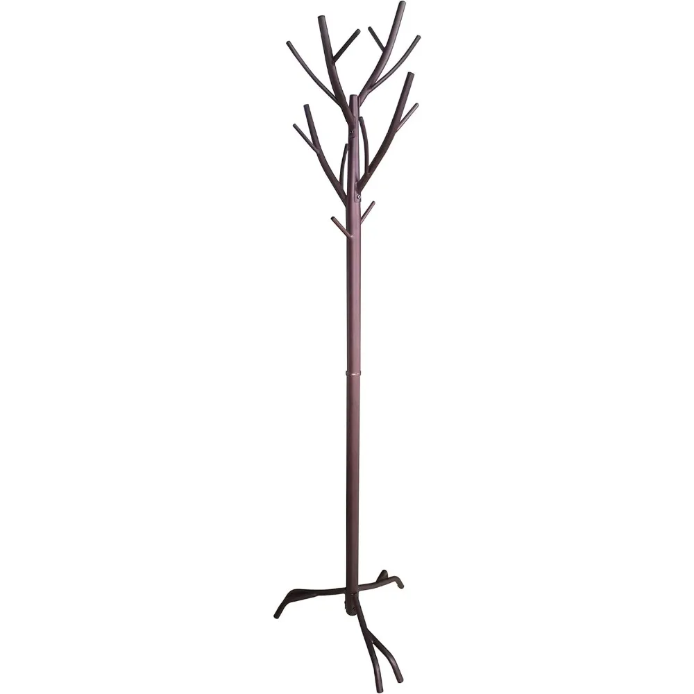 Metal Hall Tree Freestanding Coat & Hat Rack with Branches