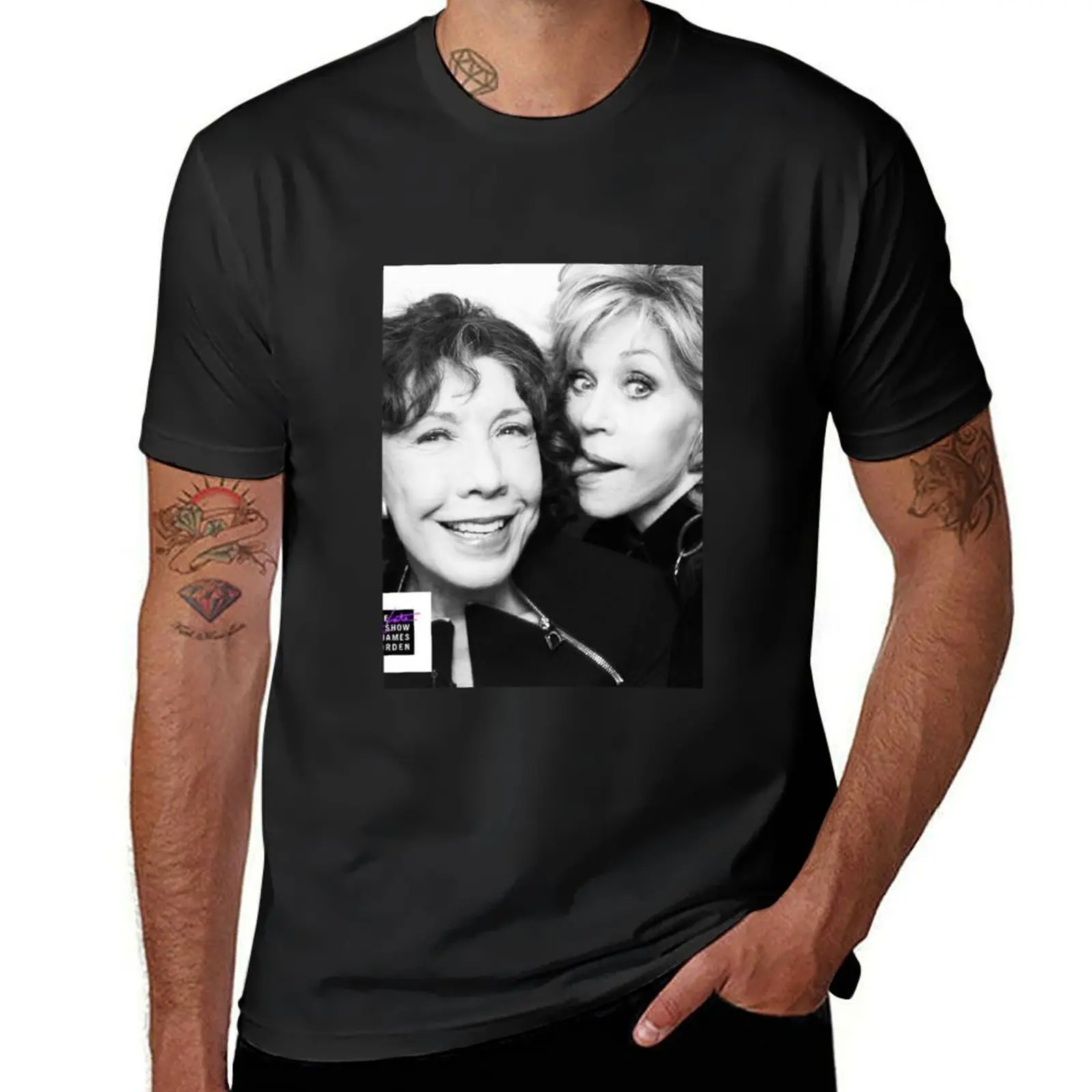 Jane Fonda and Lily Tomlin T-Shirt quick-drying Short sleeve tee plain clothes for men