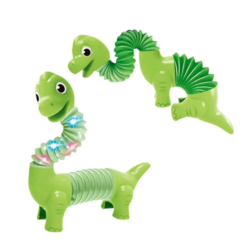 Sensory Fidget Tubes Dinosaur-Shaped Toddler Travel Toys Pop Tubes Fidget Toy Telescopic Sensory Fidget Toy Toddler Sensory Toys