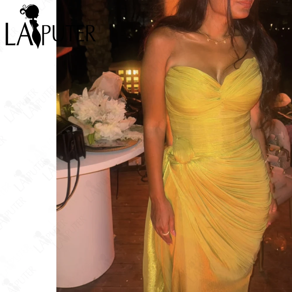 Feenhafte olivgrüne Abendkleider, gerüscht, langes fließendes Abendkleid, Falten vorne, geteilt, für Damen, formelles Kleid, Laiputer, heißer Verkauf 2025,