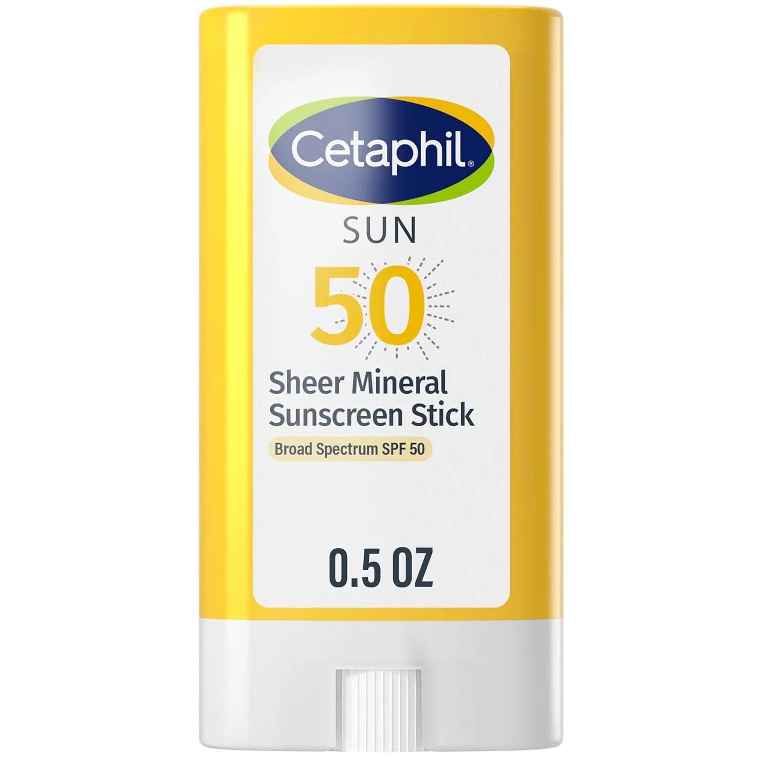 Cetaphil Sheer Mineral Sunscreen Stick SPF50 Broad Spectrum UVA UVB Protection For Sensitive Skin Face & Body 0.5oz