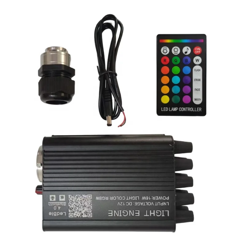 16W All In One Fiber Optic Starlight Kit With Meteor Light  Car Ceiling Star Sky Light Indoor Atmosphere Decoration Lamp