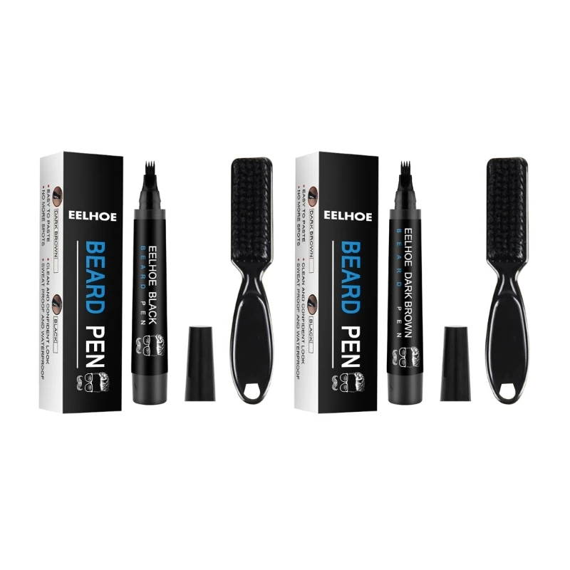 ผู้ชายเคราบรรจุปากกาชุดกันน้ำชายหนวดซ่อม Shaping ปากการะบายสี Dropship