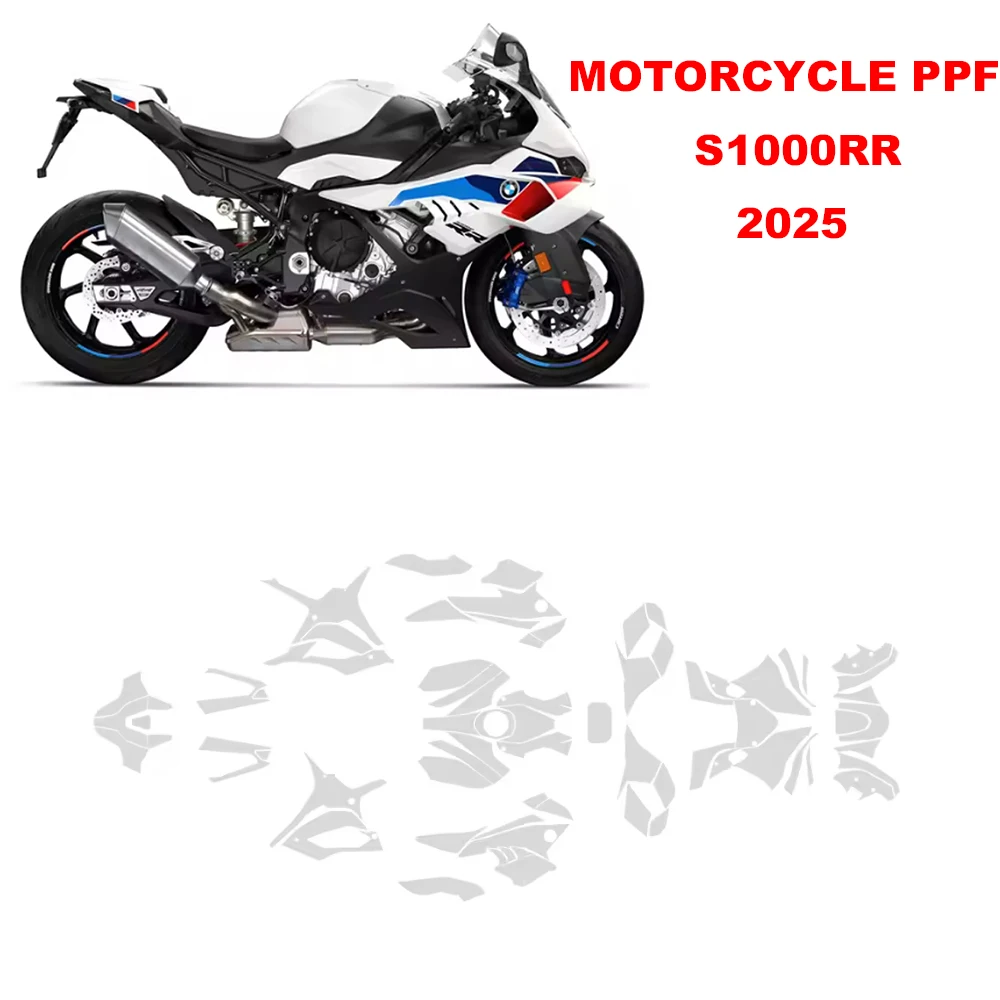 For BMW S1000 RR TPU Paint Protection Film S 1000 RR Motorcycle PPF Anti-Scratch Fairing Transparent Protection Film